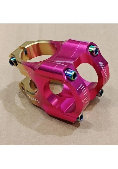 Lunje Alüminyum 31,8mm Mtb Freeride Gidon Boğazı Bisiklet Gidon Boğazı Pink Gold Çift Renk Boğaz Turuncu