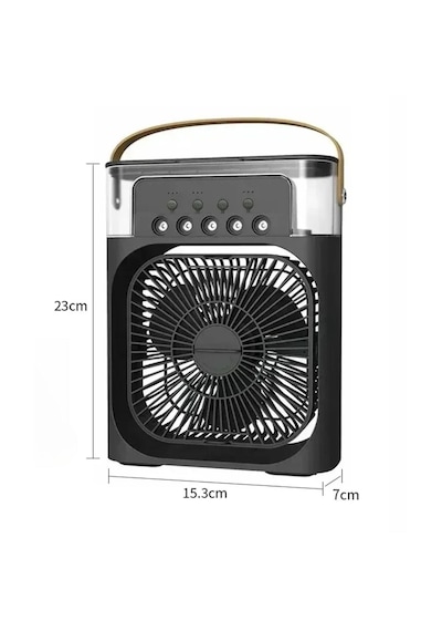 Taşınabilir 3 Farklı Mod Ayarlı 7 Farklı Led Işıklı Sulu Soğutmalı Taşınabilir Masaüstü Usb Fan Vantilatör 5224