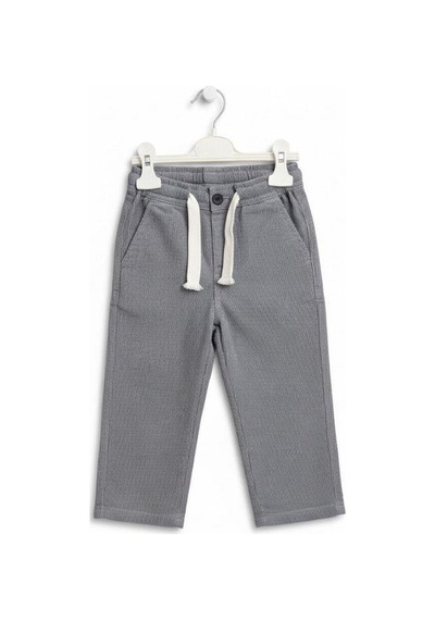 Zekids Erkek Çocuk Çizgili İnce Keten Pantolon-16809 Lacivert