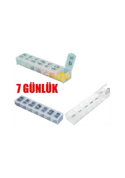 Haftalık Saklama Taşıma Hap Kutusu Kabı