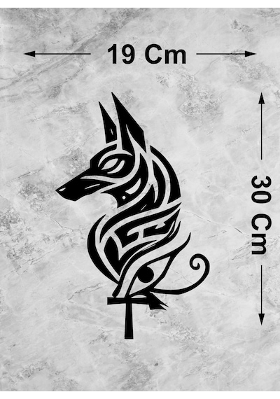Anubis Sticker - Eski Mısır Mitolojisi - Ölüler Tanrısı - Araba Oto Motosiklet Karavan Pc Laptop Sticker - 00351 30x19 Cm