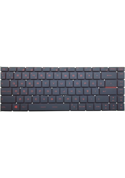 MSI Uyumlu Gf63 Thin 10uc-673xtr Notebook Klavye Işıklı -kırmızı-