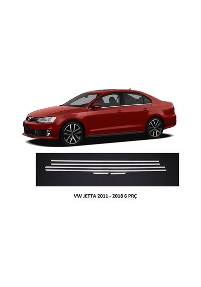 Volkswagen Jetta Krom Cam Çıtası 6 PRÇ 2011 -2017