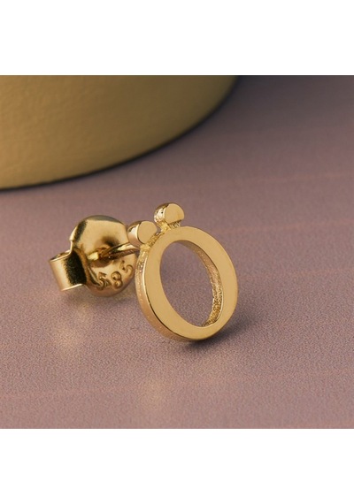 Goldkupe 14 Ayar Altın Ö Harf Küpe 0,47 Gr-1374