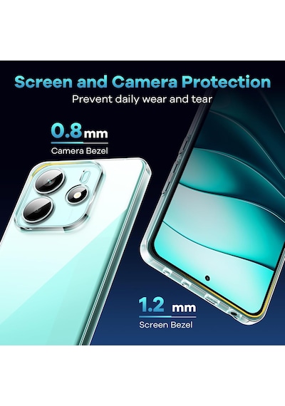 Xiaomi Redmi Note 14 Kılıf Kamera Korumalı Şeffaf Silikon