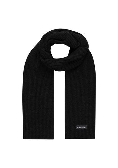 Calvin Klein Daddy Wool Knıt Scar Erkek Siyah Atkı