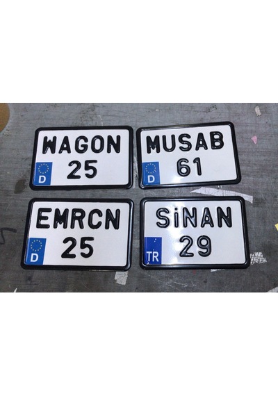 Dekor Plaka.Bisiklet Plakası.Kare Plaka.Motor Plakası Türkiye