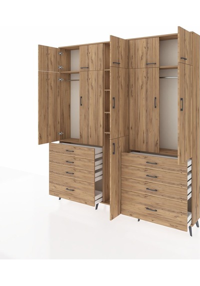 Arges Dolap 8 Raflı 8 Çekmeceli 3 Askılı 220x30x243 Çam-çam/çam Atlas Çam/atlas Çam Arges Dolap 8 Raflı 8 Çekmeceli 3 Askılı 220x30x243 Çam-çam/çam Atlas Çam/atlas Çam