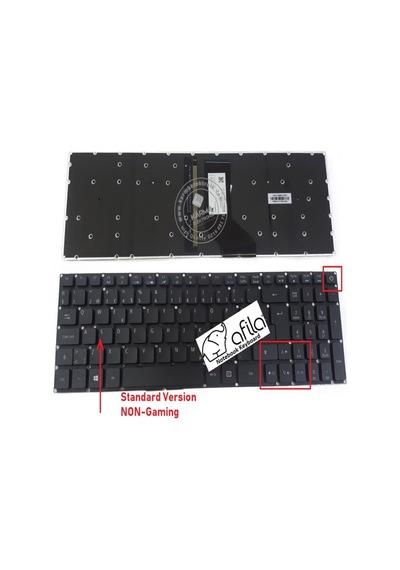 Acer 5 An515-52-54zn Notebook Klavyesi Siyah Tr Işıklı Ver.1
