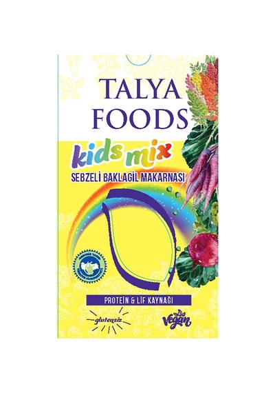 Talya Foods Karışık Sebze Bakliyat Makarnası 200g - 5 Adet Tarı