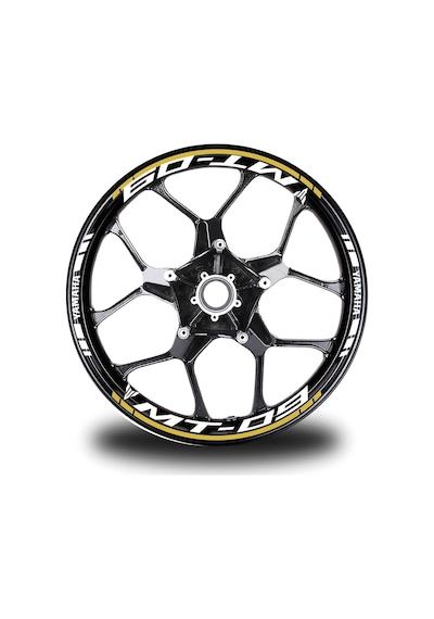 Koyu Sarı Yamaha Mt 09 Takım Jant Sticker Etiket