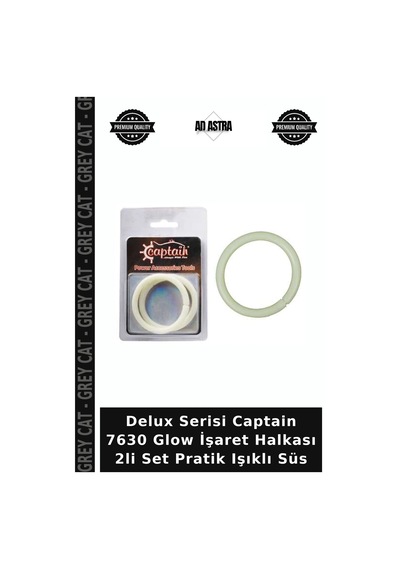 Delux Serisi Captain 7630 Glow İşaret Halkası 2li Set Pratik Işıklı Süs Standart