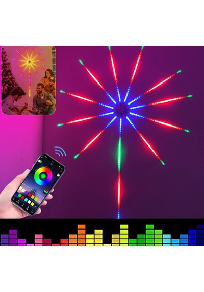 Gökkuşağı Işıkları Led Şerit Rgb Akıllı Dans Işıkları Parti