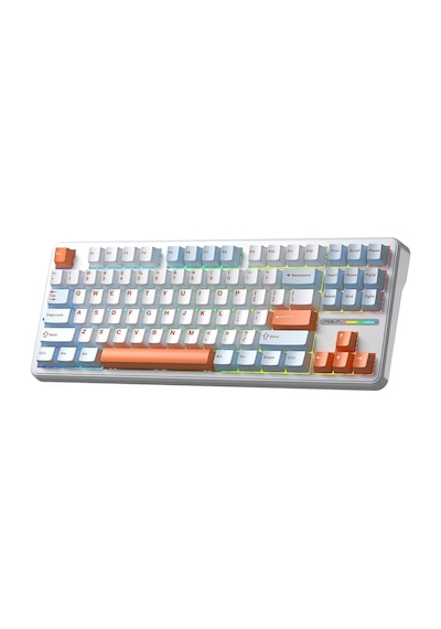 Aula F87 Pro Mekanik Rgb Tkl Nimbus V3 Switch Kablosuz Makrolu Hot Swap Klavye Turuncu