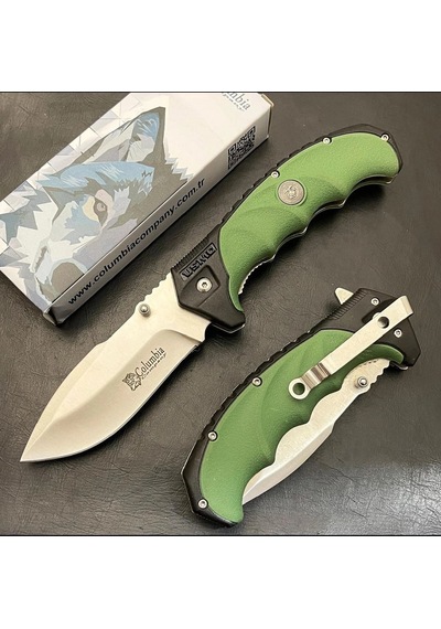 Knivox Columbia Company 4007a Yeşil Beyaz Kamp Çakısı Yeş,l