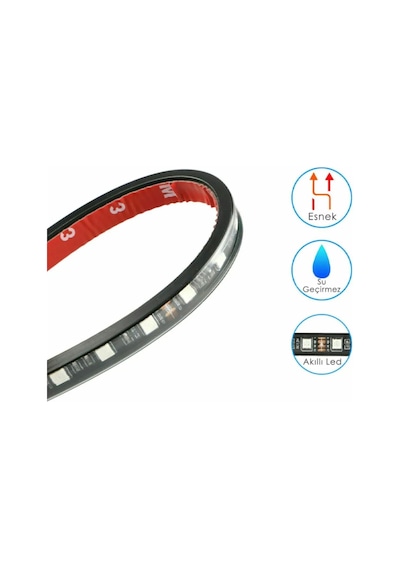 Usb Girişli Rgb Ayak Altı Led Sese Duyarlı Led Müziğe Duyarlı 12 Led