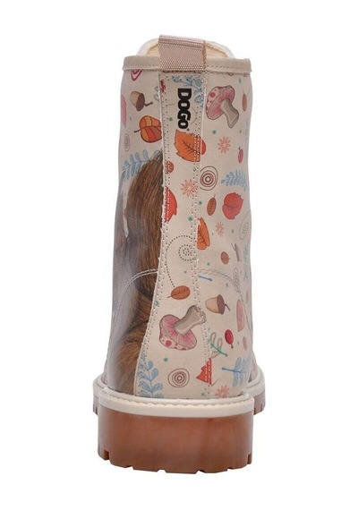 Kadın Vegan Deri Bej Uzun Bot - Squirrel Tasarım Multicolor