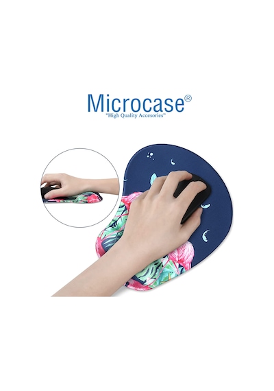 Flamingo Baskılı Bilek Destekli Mouse Pad 21x25cm - DS105