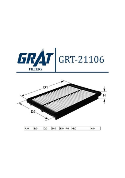 Grat 21106 Hava Filtresi Mitsubishi Asx 1.6 1.8 10 Lancer 1.5 08 Outlander 2.0 4007 4008 07 C270031