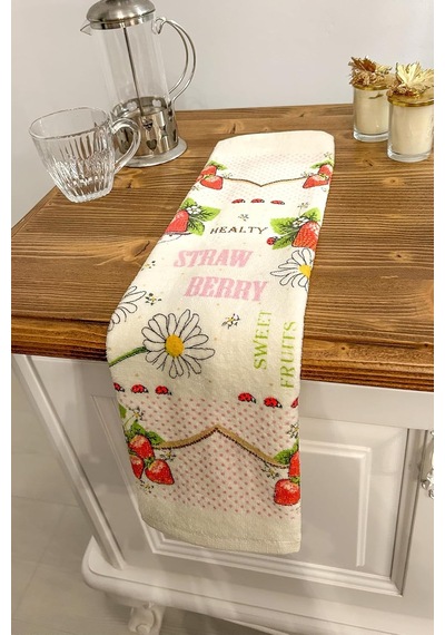 5'li Pamuklu Baskılı Havlu Seti 30x50 Cm El Yüz Mutfak Havlusu Yumuşak Desenli Su Emici Set 5 5 Li Set 6
