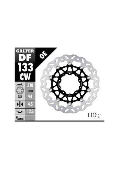 Honda Forza 750 Ön Fren Diski 310 Mm 2021-2024 Galfer Dalgalı Hareketli Aluminyum Disk