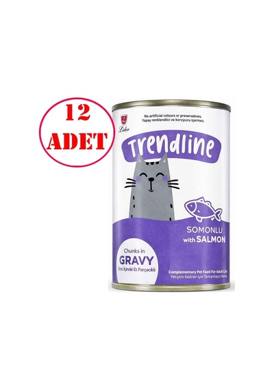 Trendline Somonlu Kedi Konservesi 400 Gr 12 Ad