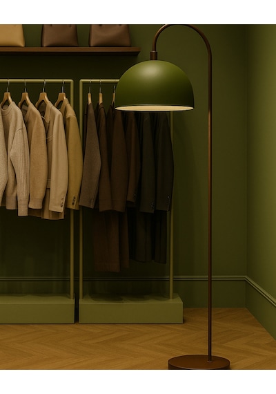 Terra Verde Metal Lambader Oturma Odası & Yatak Odası & Salon Lambader Yeşil