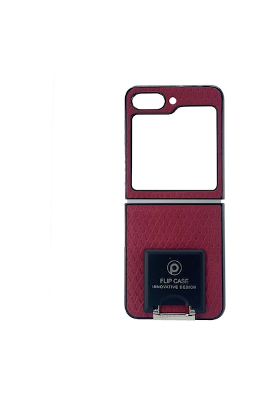 Nettech Samsung Galaxy Uyumlu Z Flip 5  Suni Deri Arka Koruma