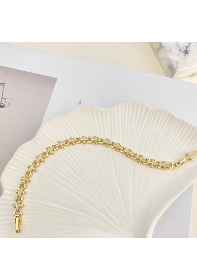 Kadın Bileklik T Model Bileklik Kararmaz Xuping Vip Seri 14 Ayar Gold 19cm Altın