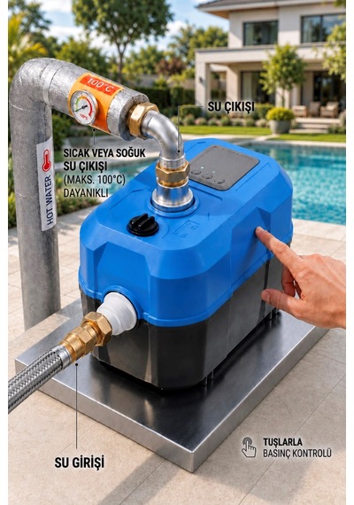 Kr-3000w Akıllı Su Pompası 2 Kat İçin Ayarlanabilir Zaman Ayarlı Kömürsüz Motor 200mt Yatay Su Atar
