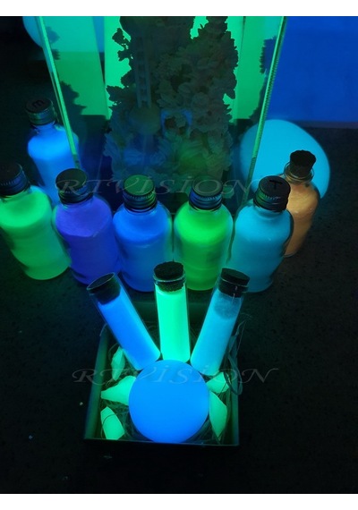500 Gr Fosfor Tozu Karanlıkta Parlayan Fosfor Luminous Yeşil