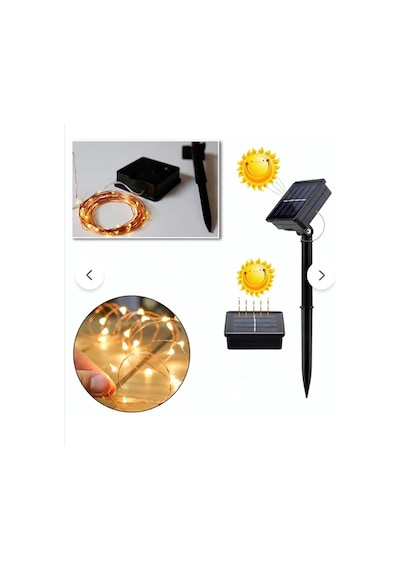Solar Güneş Enerjili 5 Metre Peri Led Standart