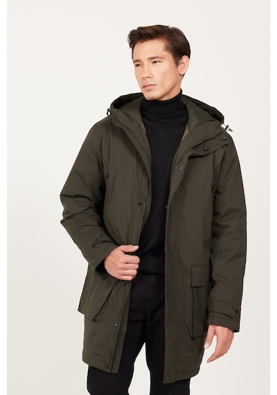 Ac&Co / Altınyıldız Classics Erkek Hakı Standart Fit Normal Kesim Kapüşonlu Kaban Haki Ac&Co / Altınyıldız Classics Erkek Hakı Standart Fit Normal Kesim Kapüşonlu Kaban Haki