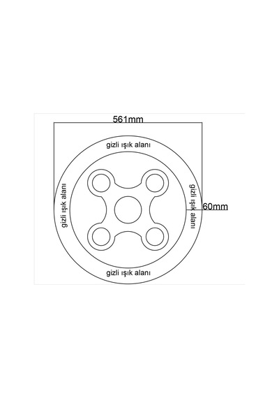 Motifpiyer Spotlu Gizli Işıklı Tavan Göbeği Sgt-11-c-56-5