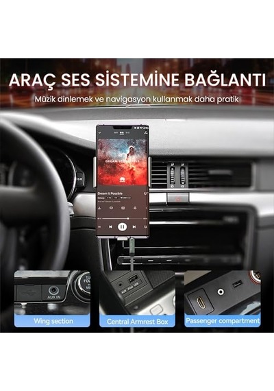 3.5mm Jack Trs Hi-fi Örgülü Aux Ses Kablosu 3 Metre