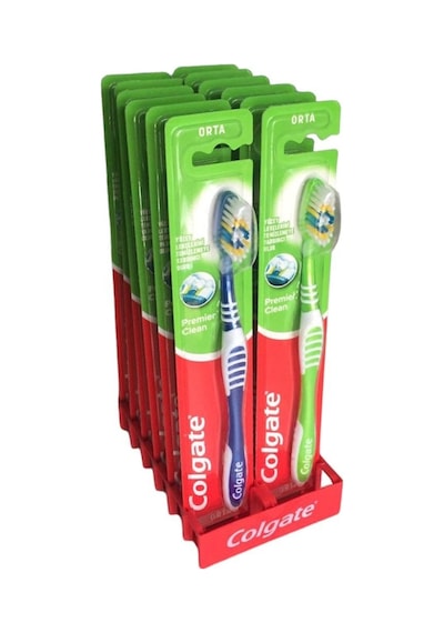 Colgate 12 Adet Colgate Premier Clean Diş Fırçası Orta