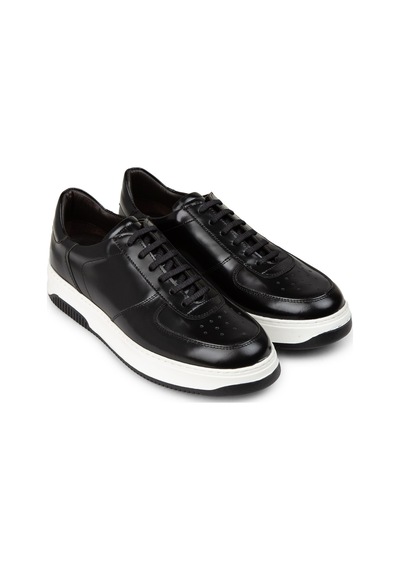 Deery Erkek Hakiki Deri Siyah Sneaker Ayakkabı - 01965msyhe09 Siyah