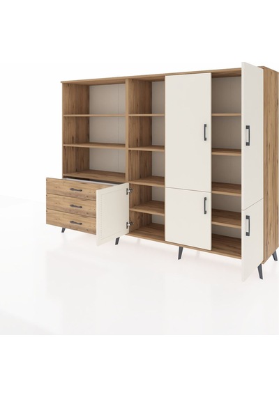 Hyperion Dolap 11 Raflı 3 Çekmeceli 5 Kapaklı 220x44x163 Çam-ayta Çam-aytaşı/çam Hyperion Dolap 11 Raflı 3 Çekmeceli 5 Kapaklı 220x44x163 Çam-ayta Çam-aytaşı/çam