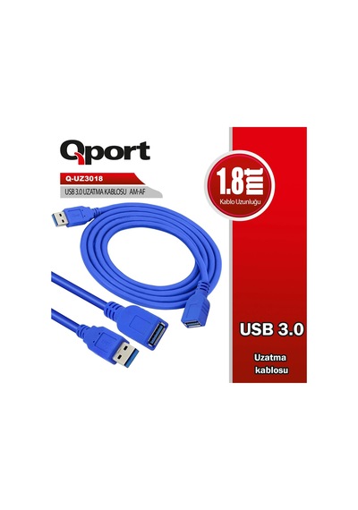 Qport Q-uz3018 1.8 Metre Usb 3.0 Uzatma Kablosu