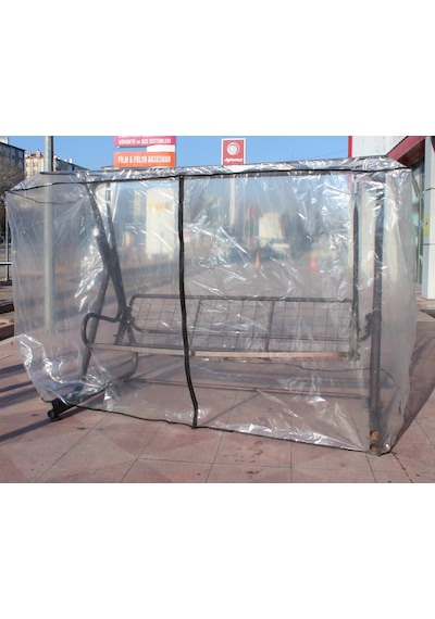 Otobirotoaksesuar Salıncak Koruma Örtüsü Kılıfı Bahçe Salıncak Kılıfı 220X120X150 Şeffaf
