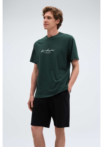 Relax Mode Erkek Kısa Şortlu Pijama Takımı - 2066r Yeşil