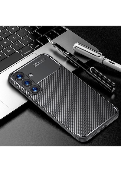 Samsung Galaxy A26 Uyumlu Kılıf Kamera Çıkıntılı Korumalı Karbon Desenli Renk Atmaz Koruyucu Negro Samsung Galaxy A26 Uyumlu Kılıf Kamera Çıkıntılı Korumalı Karbon Desenli Renk Atmaz Koruyucu Negro
