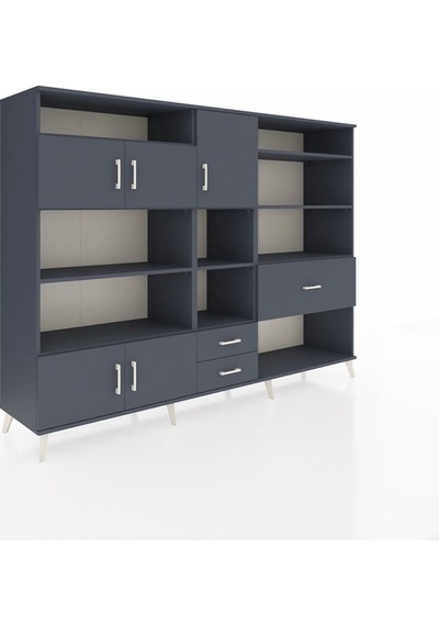 Hyperion Dolap 13 Raflı 3 Çekmeceli 5 Kapaklı 220x44x163 Antrasit Antrasit-antrasit Hyperion Dolap 13 Raflı 3 Çekmeceli 5 Kapaklı 220x44x163 Antrasit Antrasit-antrasit