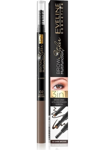 Brow Styler 3 In1 Multıfunctıon 02 Koyu Kahverengi Kaş Kalemi Diğer