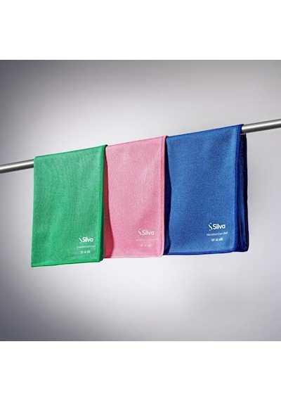 Silva Mikrofiber Cam Bezi Üçlü Set 40x40 Cm - Hav Ve İz Bırakmayan Cam Silme Bezi, Deterjansız Sadece Suyla Temizlik, Ayna Ekran Çelik Ve Oto Camı İçin, Yeşil Mavi Pembe Açık Bej