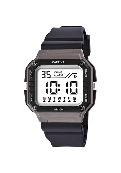 Captiva Digital 3 Atm Suya Dayanıklı Işık+alarm+kronometre+takvimli Çoçuk Kol Saati Cp.yn.26.m2 Beyaz