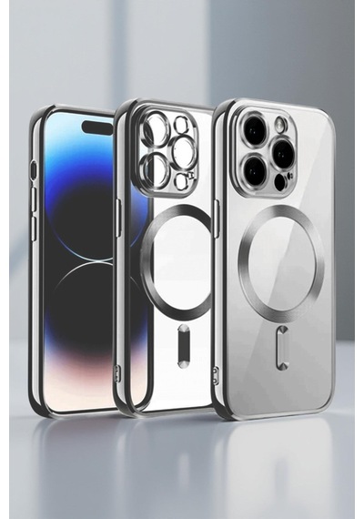 Newface Apple Uyumlu iPhone 13 Pro Max Kılıf Kross Magneticsafe Kapak - Titan