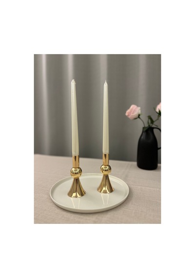 Gold Rengi Pısa 2'li Şamdan & Mumluk Seti Gold - 817593080 Gold