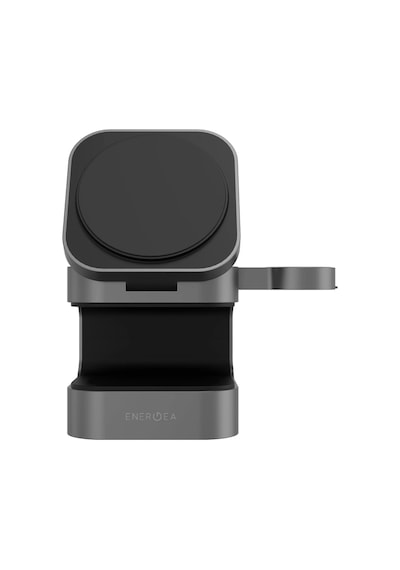 Magcube 3in1 Katlanabilir 15w Telefon Saat Apple Uyumlu AirPods Masaüstü Hızlı Şarj Standı - Koyu Gri