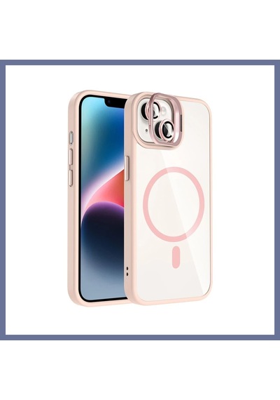 Dilaratrendhouse Joko İphone 13 Remim Lensli Magsafe Standlı Kapak - Pembe Dlra